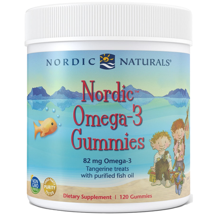 Nordic Naturals Nordic Omega3 Gummies 82mg Tangerine Treats  120 gummies