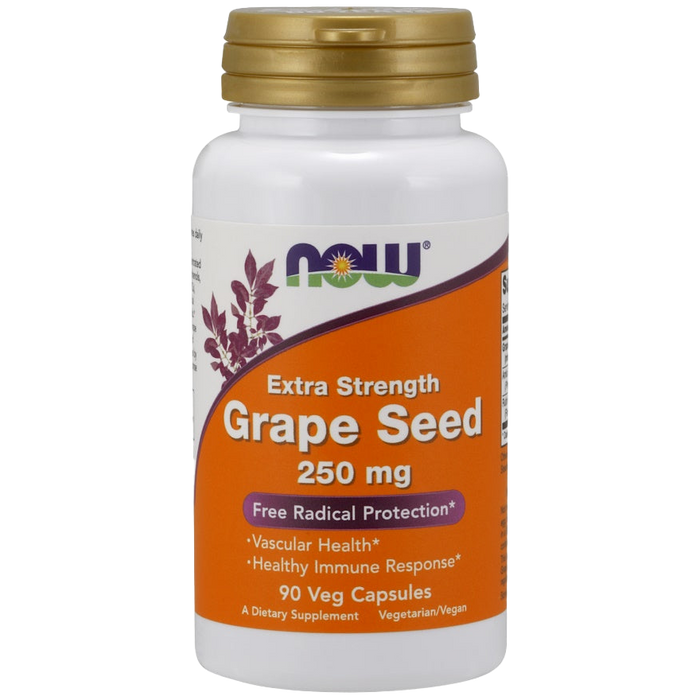 NOW Foods Grape Seed, 250mg Extra Strength - 90 vcaps