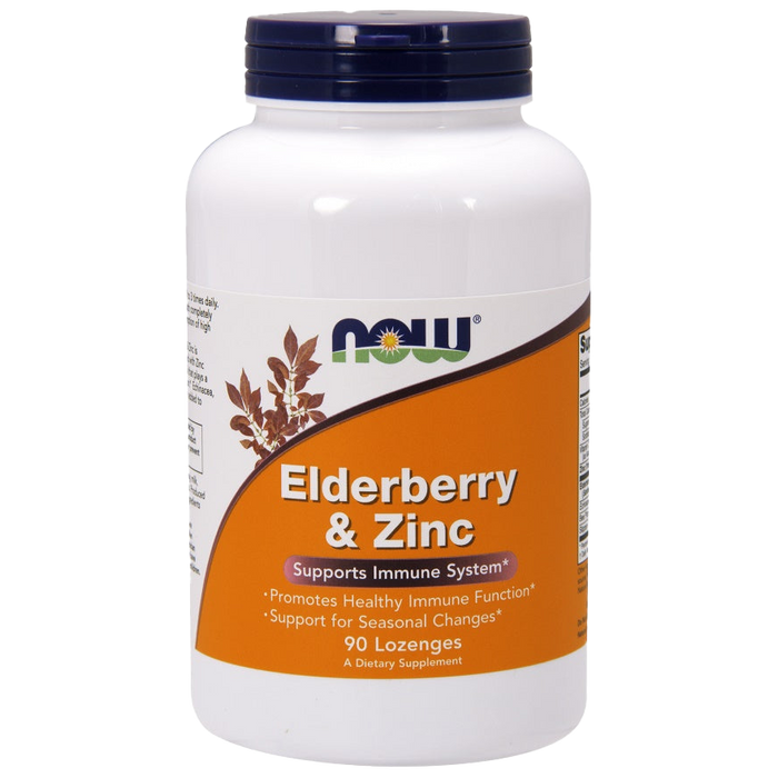 NOW Foods Elderberry & Zinc - 90 lozenges