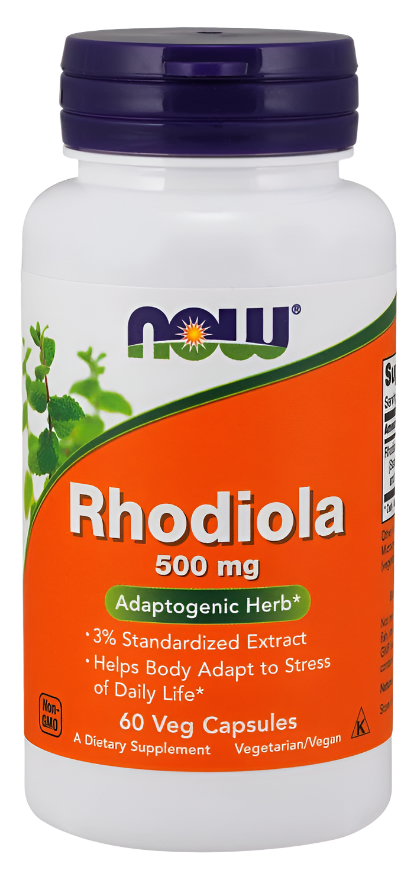 NOW Foods Rhodiola, 500mg - 60 vcaps - Health and Wellbeing at MySupplementShop by NOW Foods