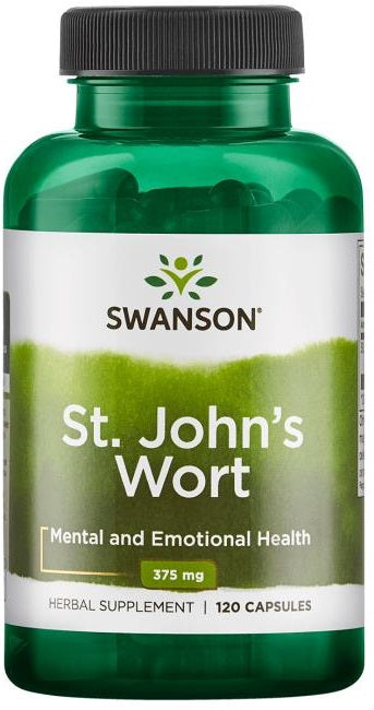 Swanson St. John's Wort, 375mg - 120 caps | High-Quality Health and Wellbeing | MySupplementShop.co.uk