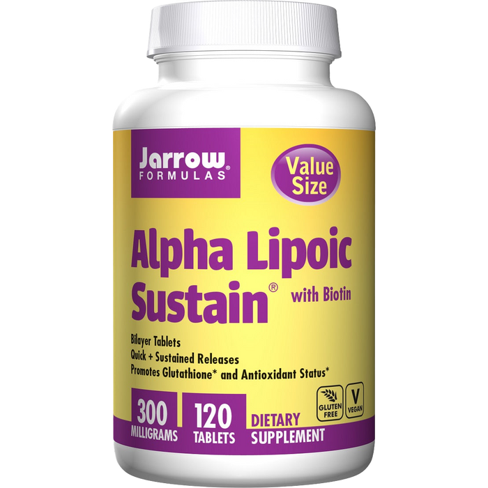 Jarrow Formulas Alpha Lipoic Sustain, 300 mg mit Biotin – 120 Tabletten