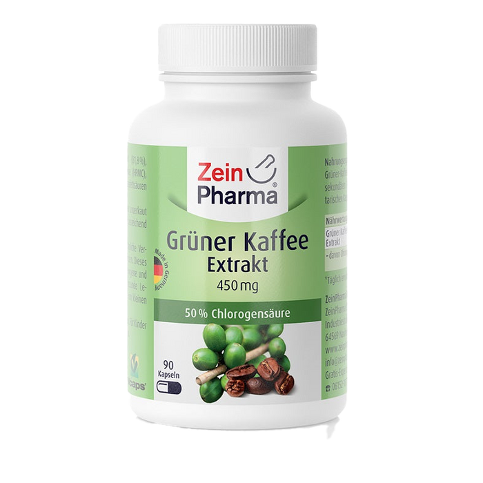 Zein Pharma Grüner Kaffee-Extrakt, 450 mg – 90 Kapseln