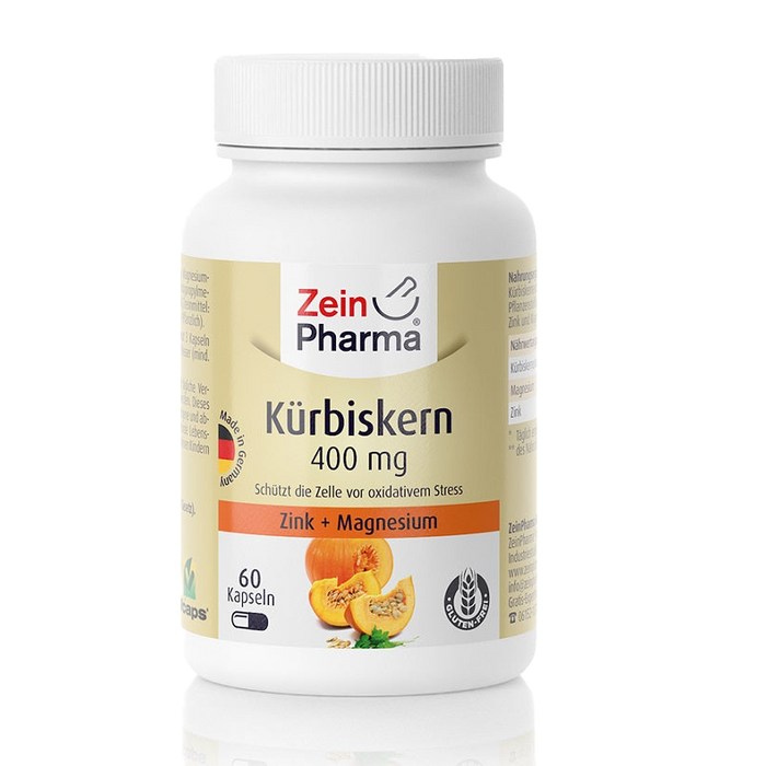 Zein Pharma Kürbiskerne, 400 mg – 60 Kapseln