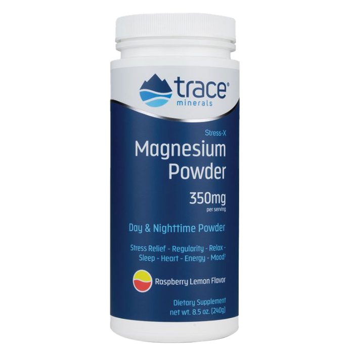 Trace Minerals Stress-X Magnesiumpulver, Himbeer-Zitrone – 240 g