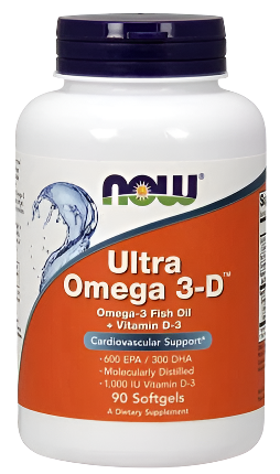 NOW Foods Ultra Omega 3-D with Vitamin D-3 - 90 softgels