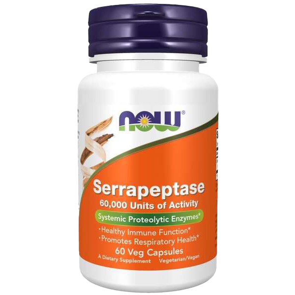 NOW Foods Serrapeptase - 60 vcaps