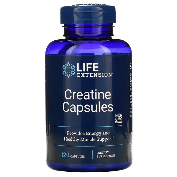 Life Extension Creatine Capsules - 120 caps | High-Quality Creatine Supplements | MySupplementShop.co.uk