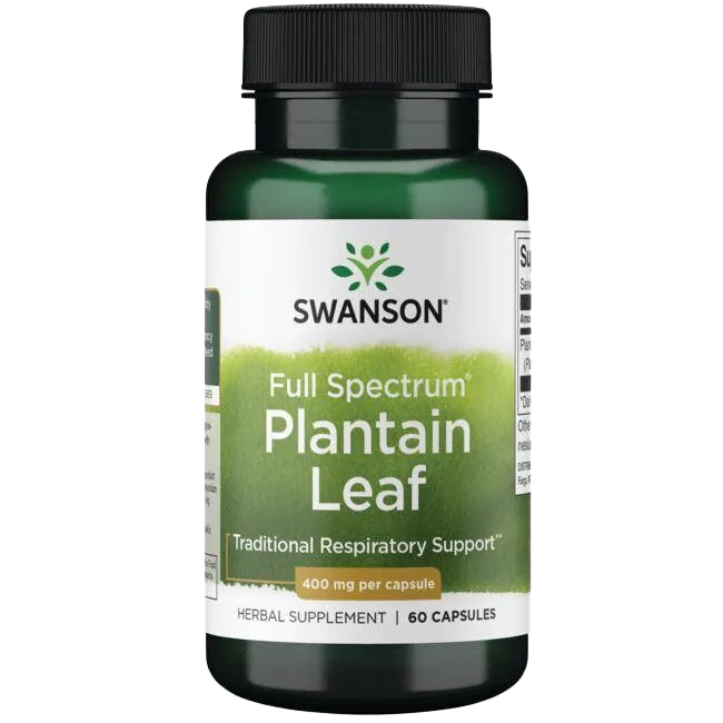 Swanson Full Spectrum Plantain Leaf, 400mg - 60 caps