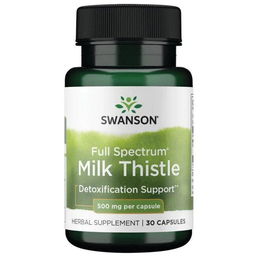Swanson Full Spectrum Milk Thistle, 500mg - 30 caps | High Quality Digestive Health Supplements at MYSUPPLEMENTSHOP.co.uk