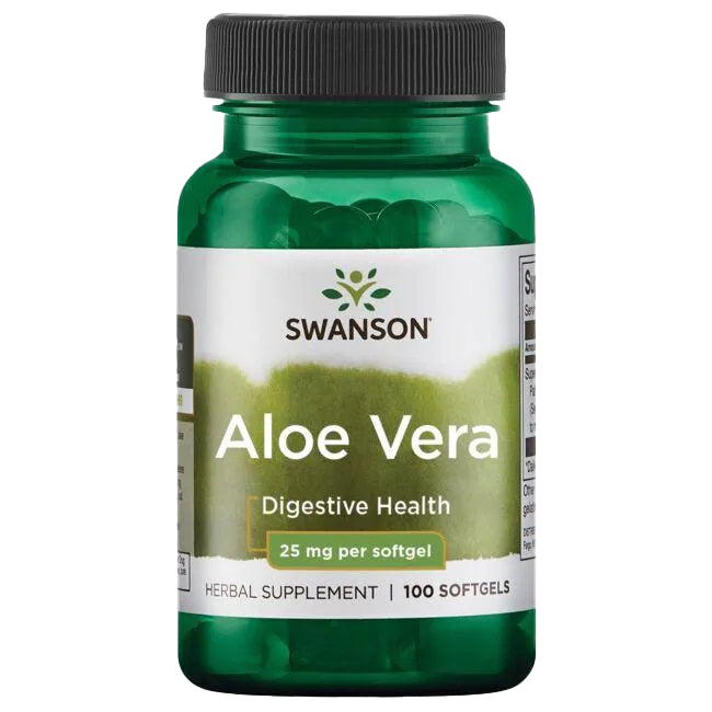 Swanson Aloe Vera, 25mg - 100 softgels