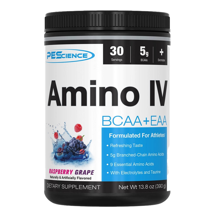 PEScience Amino IV, Raspberry Grape - 390 grams