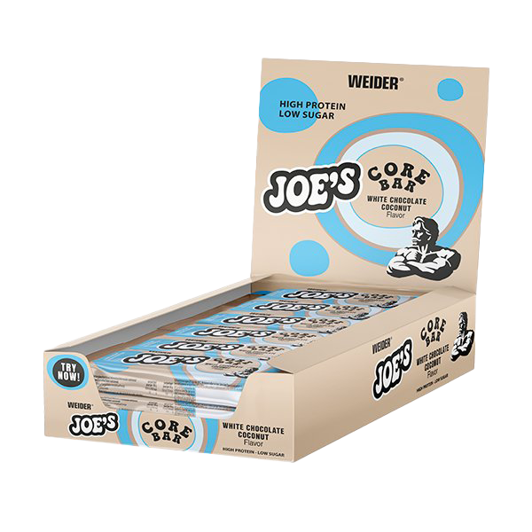 Weider Joe's Core Bar White Chocolate Coconut  12 x 45g