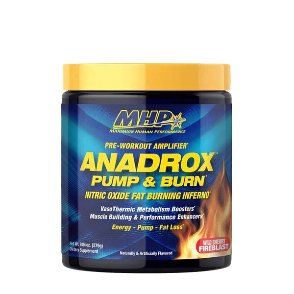 Anadrox Pre-Workout Pump &amp; Burn, Wild Cherry Fireblast – 279 g