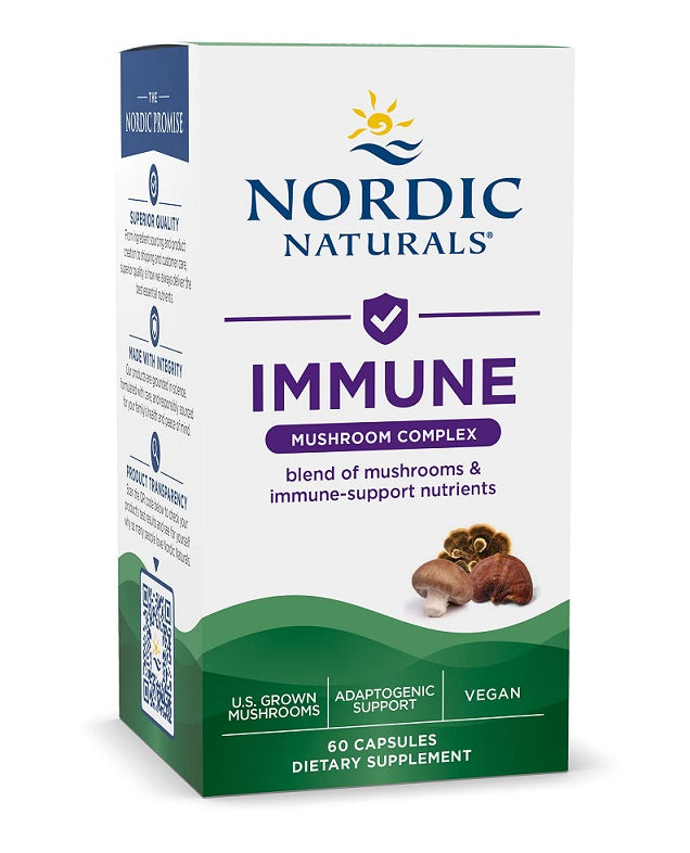 Nordic Naturals Immune Mushroom Complex 60 vcaps - Health and Wellbeing at MySupplementShop by Nordic Naturals