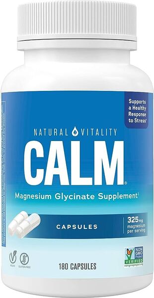 Natural Vitality Calm Magnesium Glycinate  180 caps - Health and Wellbeing at MySupplementShop by Natural Vitality