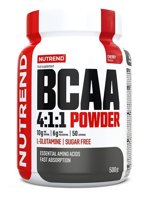 Nutrend BCAA 4:1:1 Powder Cherry 500g for Muscle Maintenance - Amino Acids and BCAAs at MySupplementShop by Nutrend