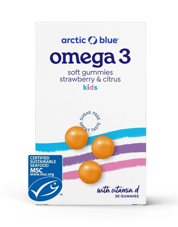 Omega-3 Kids Soft Gummies with Vitamin D, Strawberry & Citrus - 30 gummies | Premium Nutritional Supplement at MYSUPPLEMENTSHOP
