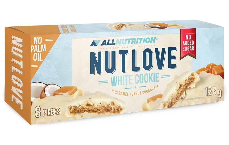 Allnutrition Nutlove White Cookie, Caramel Peanut Coconut 8 cookies - Health Foods at MySupplementShop by Allnutrition