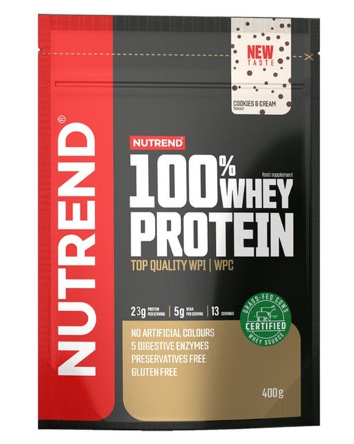 Nutrend 100% Whey Protein, Cookies & Cream - 400g