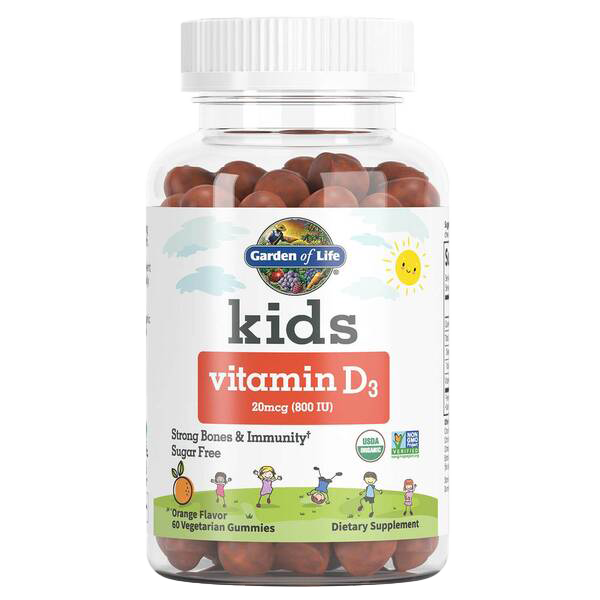 Garden of Life Kids Vitamin D3, Orange - 60 vegetarian gummies