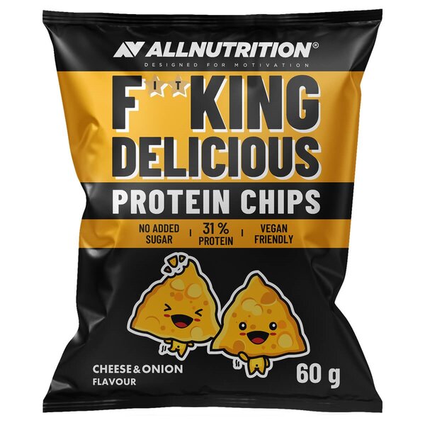 Allnutrition Fitking Delicious Protein Chips, Cheese and Onion - 60g - Diet & Nutrition at MySupplementShop by Allnutrition