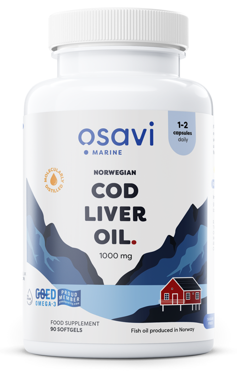 Osavi Norwegian Cod Liver Oil Softgels, 1000mg (Lemon) - 90 softgels Best Value Sports Supplements at MYSUPPLEMENTSHOP.co.uk