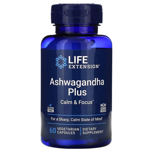 Life Extension Ashwagandha Plus Calm & Focus - 60 vcaps - Sports Supplements at MySupplementShop by Life Extension