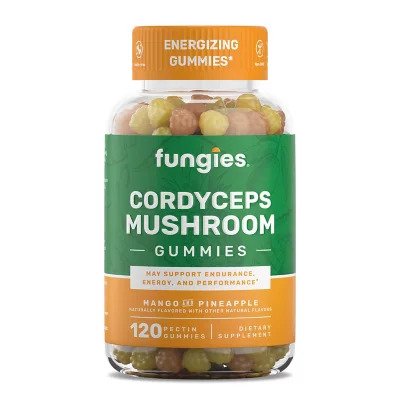 Fungies Cordyceps Mushroom Gummies, Mango & Pineapple - 120 gummies - Sports Supplements at MySupplementShop by Fungies