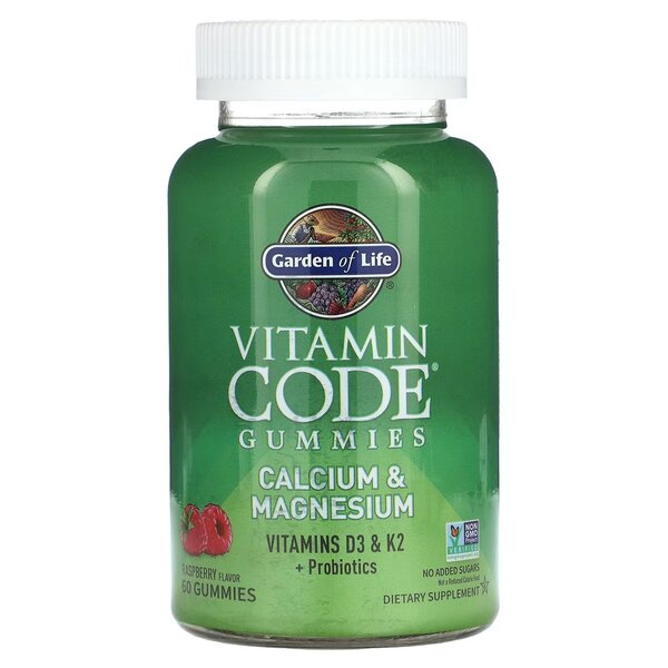 Garden of Life Vitamin Code Calcium & Magnesium Gummies, Raspberry - 60 gummies Best Value Sports Supplements at MYSUPPLEMENTSHOP.co.uk