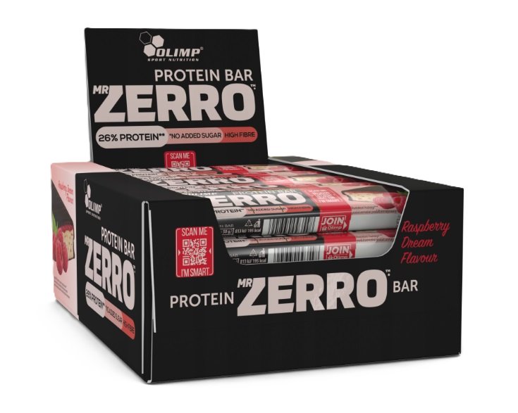 Olimp Nutrition Mr Zerro Protein Bar, Raspberry Dream 25 x 50g - Protein Bars at MySupplementShop by Olimp Nutrition