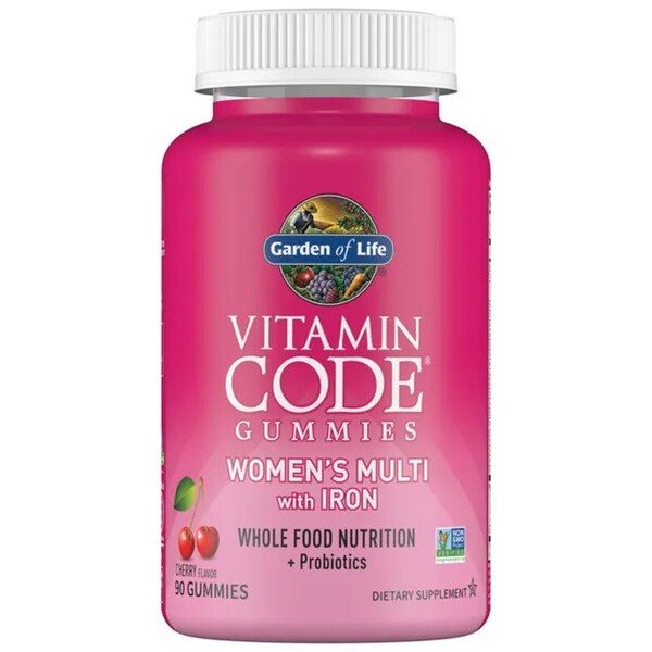 Vitamin Code Women's Multi with Iron + Probiotics Gummies, Cherry - 90 gummies