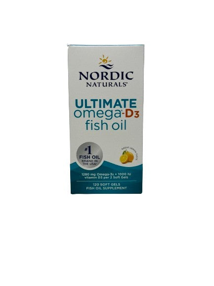 Nordic Naturals Ultimate Omega-D3 Fish Oil, 1280mg Lemon (EAN 768990891274) - 120 softgels - Default Title - Sports Nutrition at MySupplementShop by Nordic Naturals