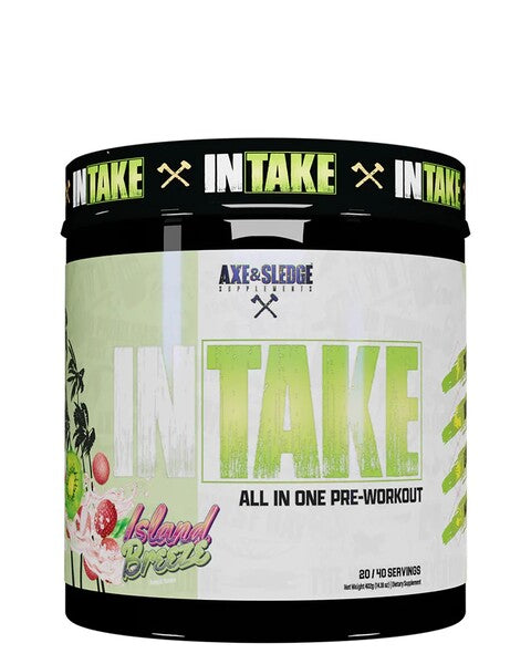 Axe & Sledge Intake All in One Pre-Workout 402g - Island Breeze - Pre & Post Workout at MySupplementShop by Axe & Sledge