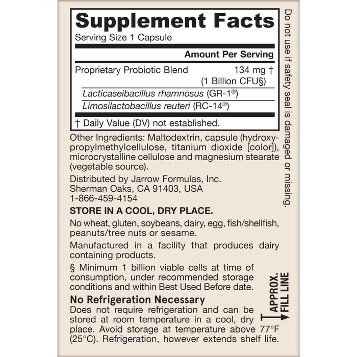 Jarrow Formulas Fem-Dophilus 1 Billion CFU 30 Veggie Capsules | Premium Supplements at MYSUPPLEMENTSHOP