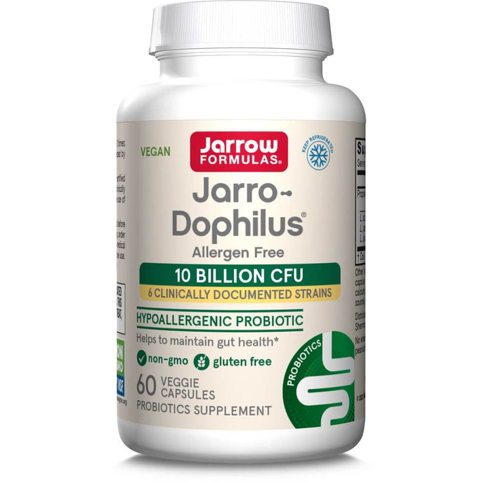 Jarrow Formulas Jarro-Dophilus Allergen Free (Probiotic) 10 Billion CFU 60 Veggie Capsules - Digestive Health at MySupplementShop by Jarrow Formulas