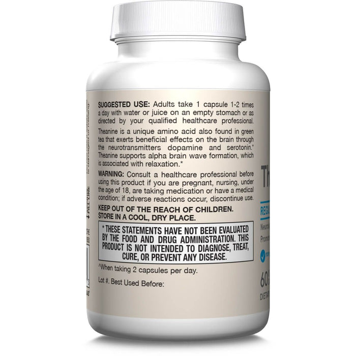 Jarrow Formulas L-Theanine 100mg 60 Veggie Capsules | Premium Supplements at MYSUPPLEMENTSHOP