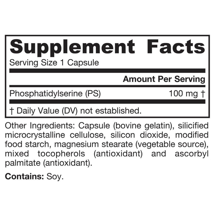 Jarrow Formulas PS-100 100mg 120 Capsules | Premium Supplements at MYSUPPLEMENTSHOP