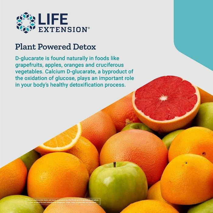 Life Extension Calcium D-Glucarate 200 mg 60 Vegetarian Capsules | Premium Supplements at MYSUPPLEMENTSHOP