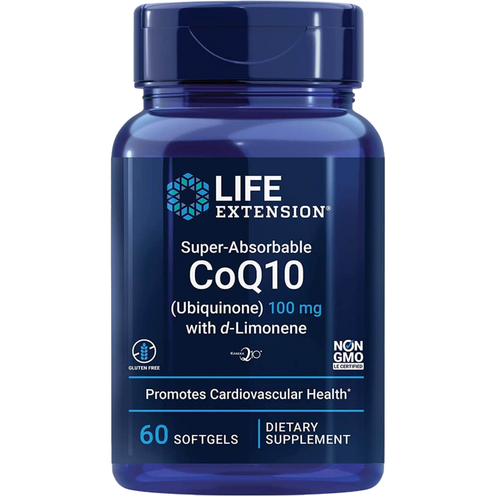 Life Extension Super-Absorbable CoQ10 (Ubiquinone) with d-Limonene 100 mg 60 Softgels