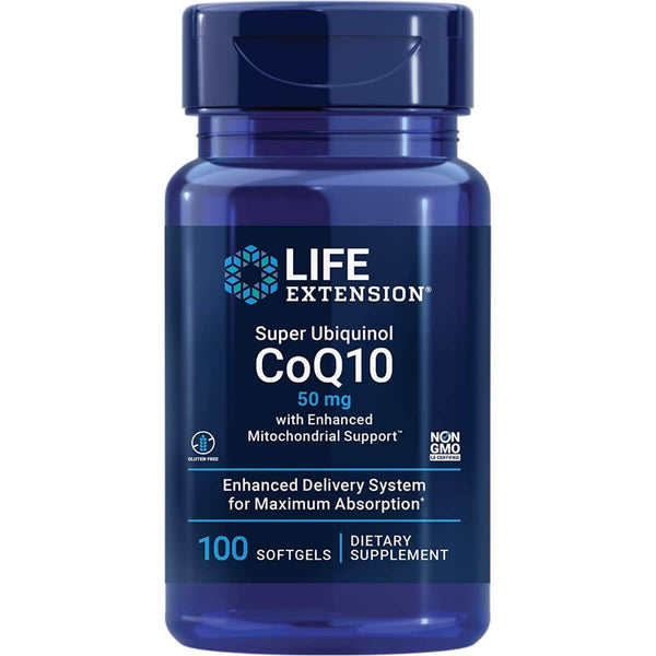 Life Extension Super Ubiquinol CoQ10 with Enhanced Mitochondrial Support 50 mg 100 Softgels | Premium Supplements at MYSUPPLEMENTSHOP