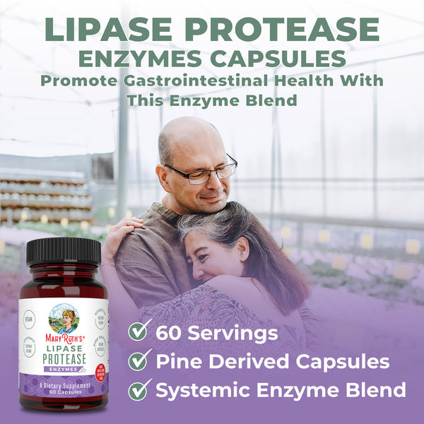 MaryRuth Organics Lipase-Protease-Enzyme – 60 Kapseln