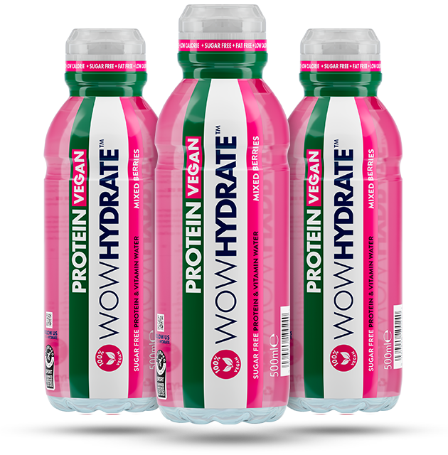 Wow Hydrate Protein Vegan 12x500ml Mixed Berries