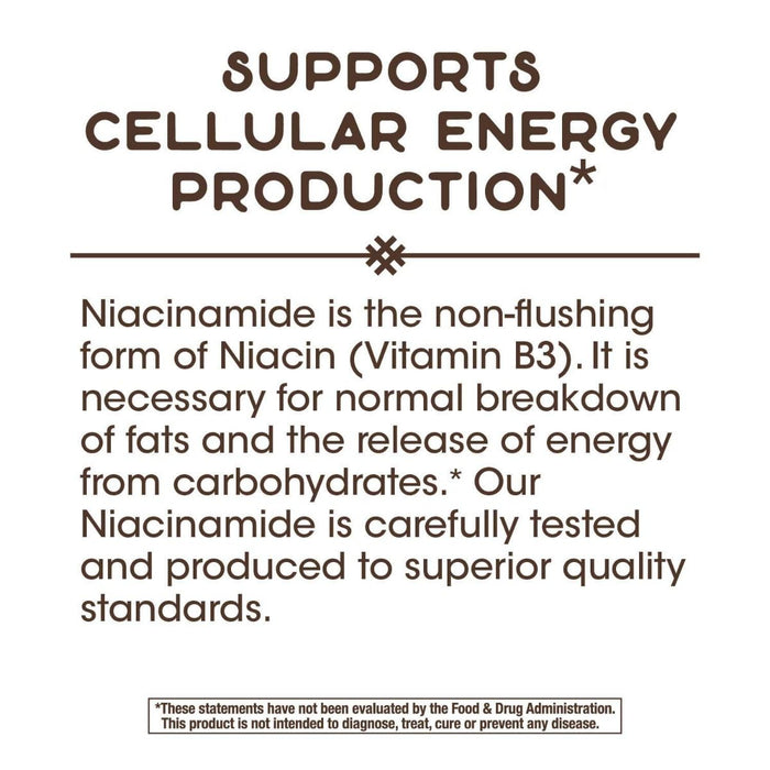 Nature's Way Niacinamide (Non-Flushing) 500mg 100 Capsules | Premium Supplements at MYSUPPLEMENTSHOP