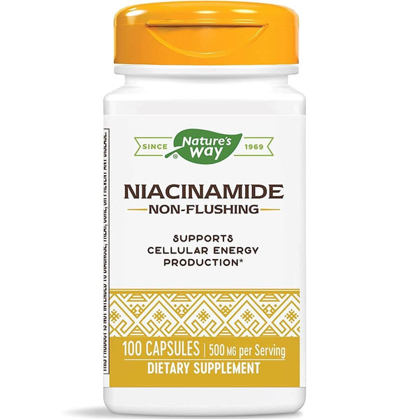 Nature's Way Niacinamide (Non-Flushing) 500mg 100 Capsules | Premium Supplements at MYSUPPLEMENTSHOP