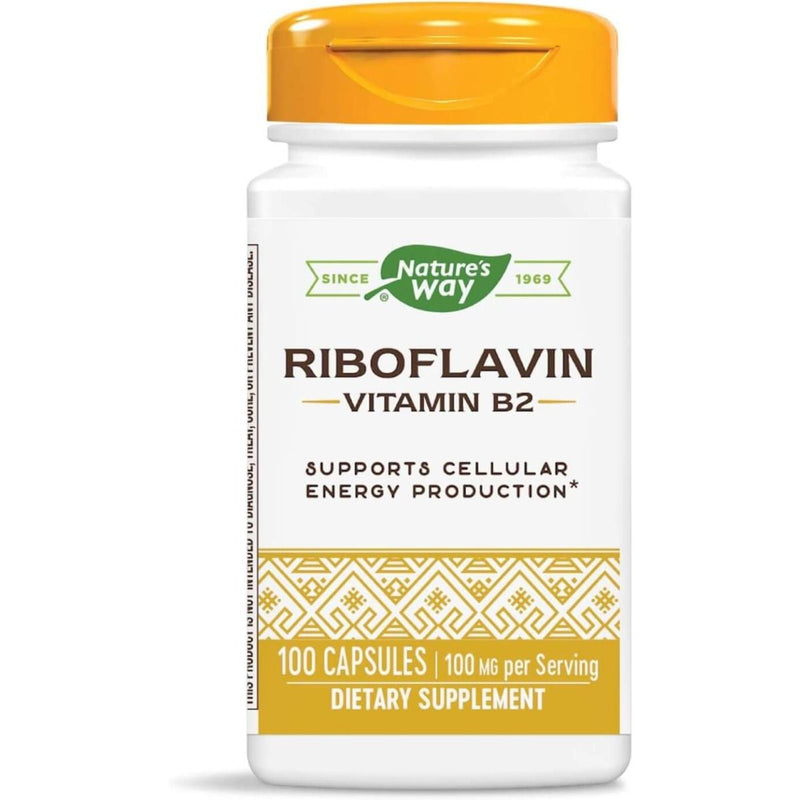 Nature's Way Riboflavin (Vitamin B2) 100mg 100 Capsules | Premium Supplements at MYSUPPLEMENTSHOP