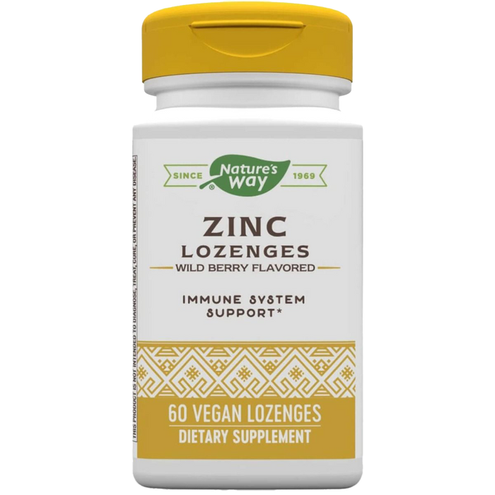 Nature's Way Zinc Lozenges (Wild Berry Flavoured) 60 Vegan Lozenges