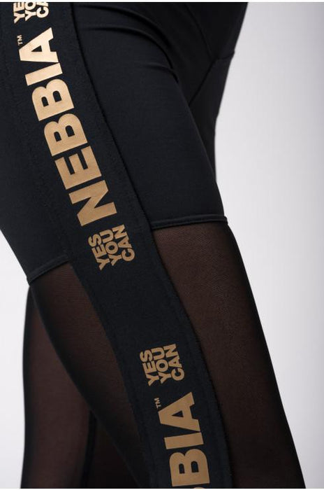 Nebbia Gold Mesh leggings 829 Black