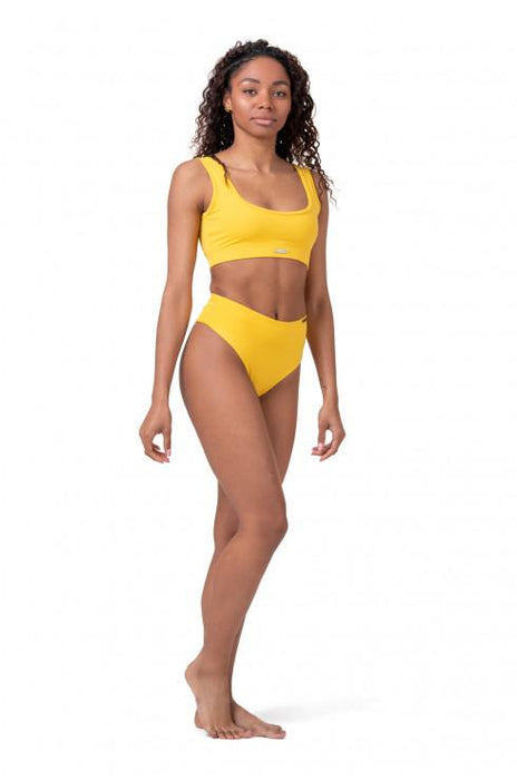 Nebbia High-Waist Retro Bikini Bottom 555 - Yellow