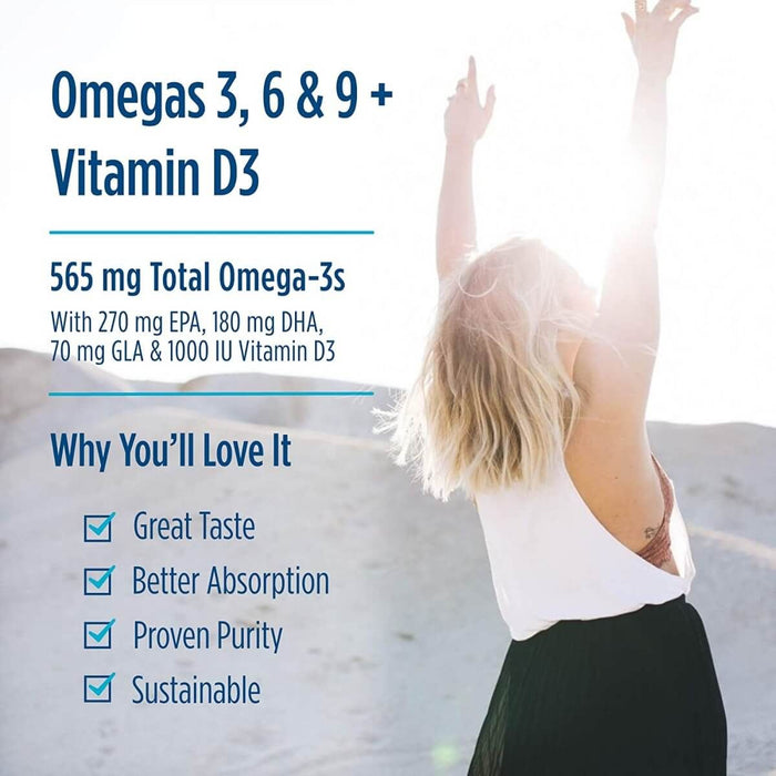 Nordic Naturals Complete Omega-D3 120 Softgels (Lemon) - Omegas, EFAs, CLA, Oils at MySupplementShop by Nordic Naturals